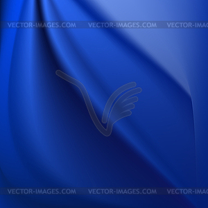 Blue silk background with some soft folds - vector clipart