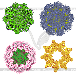 Lacy color abstract ornament - color vector clipart