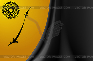 Желтый и черный шелковый фон - векторная иллюстрация