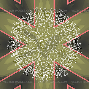Кружева абстрактный орнамент на деревянном фоне - рисунок в векторном формате