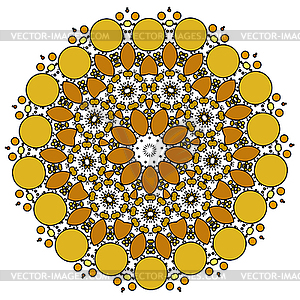 Lace floral colorful ethnic ornament - royalty-free vector image