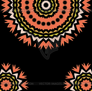 Lace floral colorful ethnic ornament - vector clipart