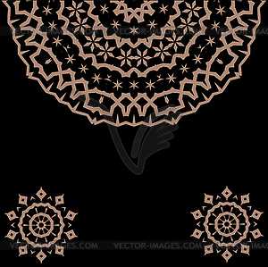 Lace floral colorful ethnic ornament - vector image