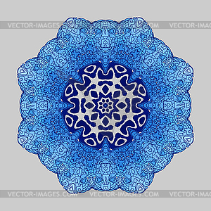 Lace floral colorful ethnic ornament - vector clipart