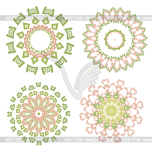 Lace floral colorful ethnic ornament - vector EPS clipart