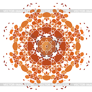 Lace floral colorful ethnic ornament - vector clip art