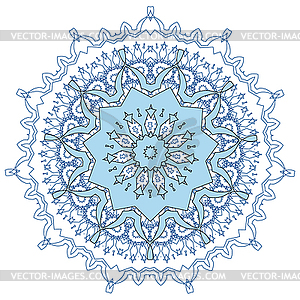 Lace floral colorful ethnic ornament - vector clipart