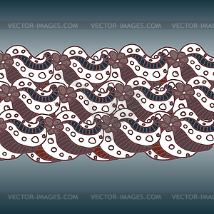 Seamless horisontal abstract pattern - vector image