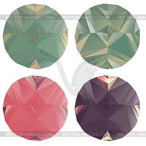 Geometric pattern of circles and triangles - vector EPS clipart