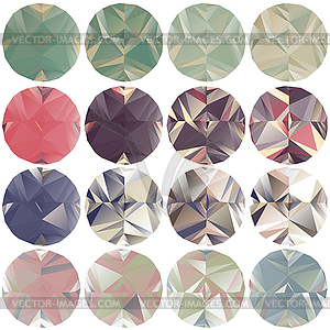 Geometric pattern of circles and triangles - vector clipart