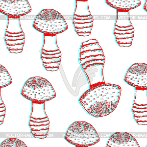 Seamless pattern with colorful mushrooms - vector image