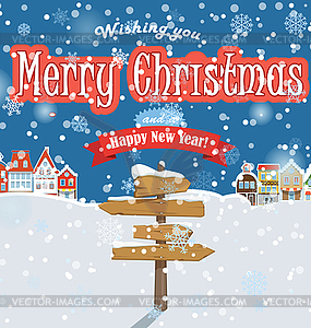 Merry Christmas and Happy New Year - vector clipart