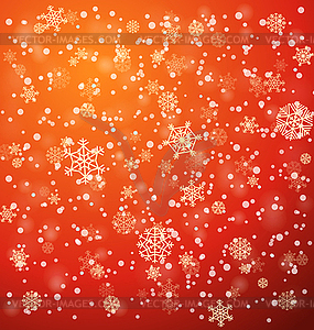 Snowfall in winter abstract background - vector clipart