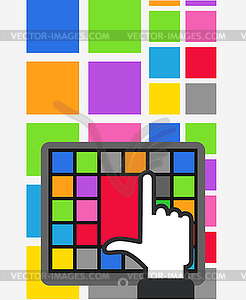 Using color tile interface - vector clip art