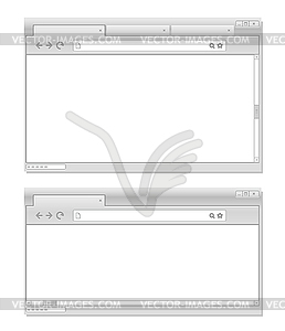 Web browser windows template - vector clipart