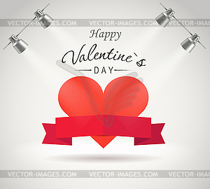 Happy Valentine`s day greeting card - vector image