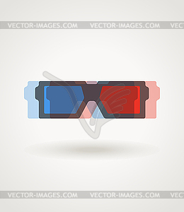 Modern 3d cinema glasses - stock vector clipart