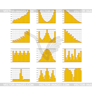 Graphic business ratings and charts collection - stock vector clipart