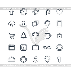 Different web icons collection - vector image