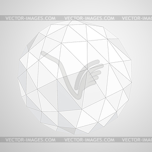 Abstract geometric paper origami sphere composition - vector clipart