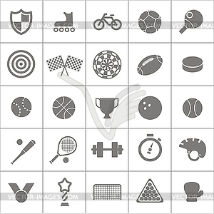 Sport stock silhouettes collection - vector image