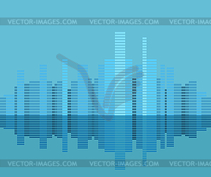 Modern city district - vector clipart