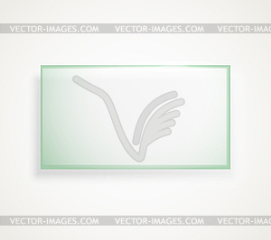 Square advertising glass board. Place your text - vector clipart