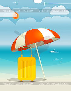 Summer seaside vacation - vector image