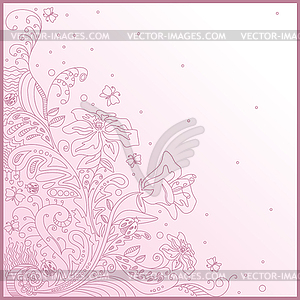 Lovely greeting card - royalty-free vector clipart