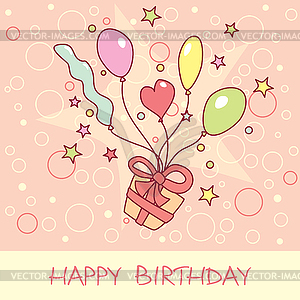 Happy birthday card - vector image