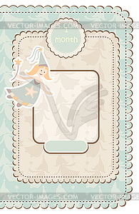 Baby frame - color vector clipart