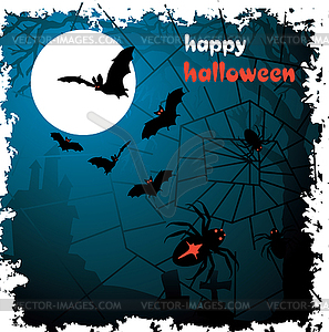 Halloween scene - vector clipart