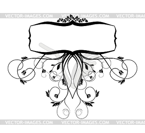 Floral frame - vector image