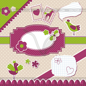 Baby frame design elements - vector clipart