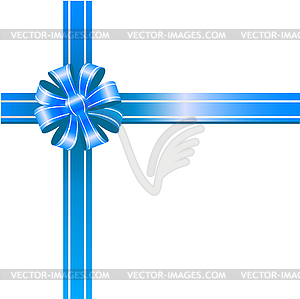 Blue bow - royalty-free vector image