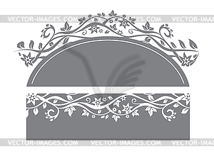 Floral frame - vector clipart