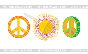 Set of peace symbols - vector image