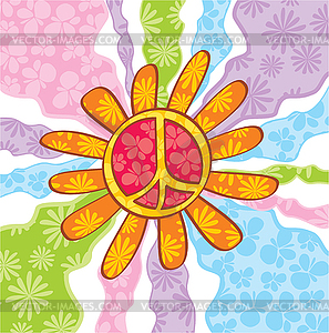 Hippie peace symbol - vector image