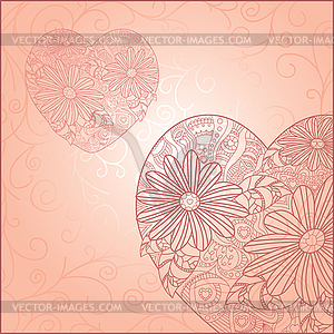 Cute valentine`s day card - vector clip art