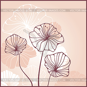 Card with flowers - vector clipart