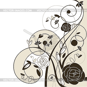 Romantic wedding card - vector clip art