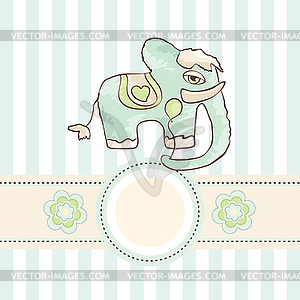 Cute baby card - vector clipart