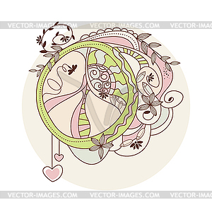 Hippie peace symbol - vector clipart / vector image