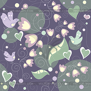 Seamless floral background - vector image