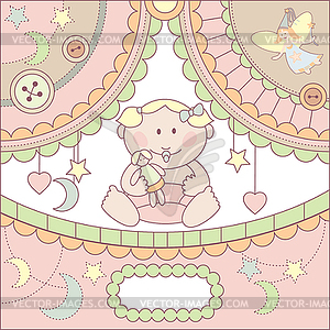 Cute baby card - vector clip art