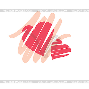 День святого Валентина - открытка - изображение в векторном формате