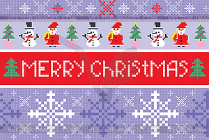 Рождество вышивка бесшовного фона - изображение в векторном виде