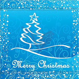Художественный рождественская открытка - векторный графический клипарт