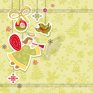 Abstract christmas card - vector image
