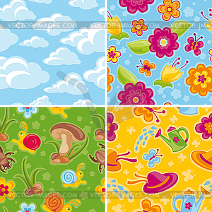 Abstract seamless patterns - vector image